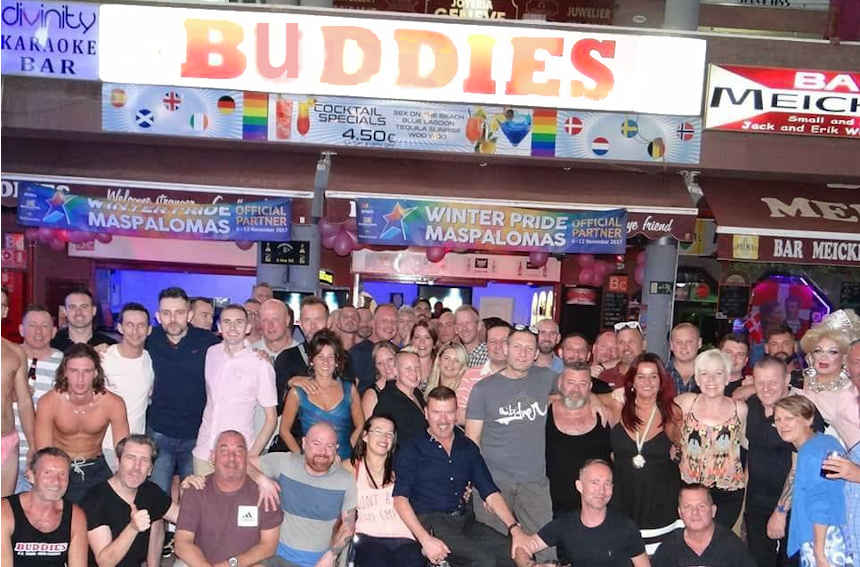 Buddies Show bar customers
